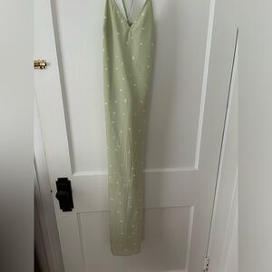 Princess Polly Midi Dress, light green, size 4